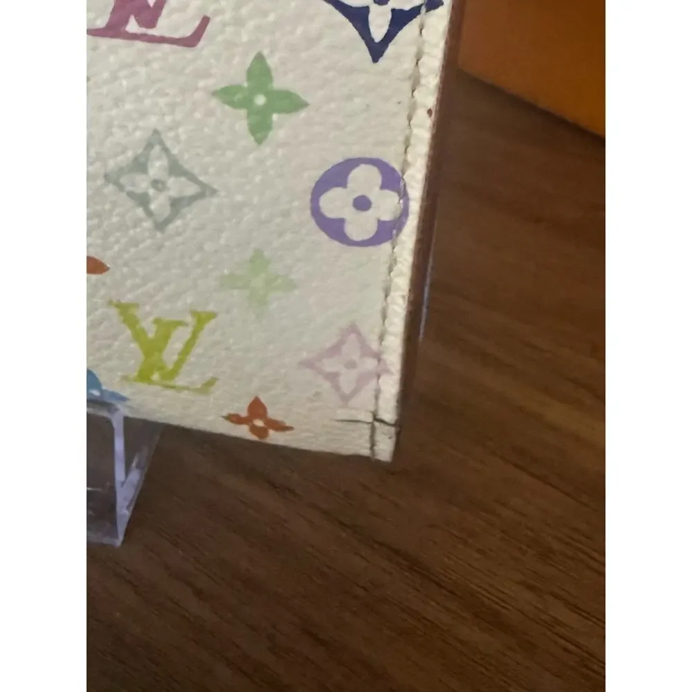 Rare LV Insolite Wallet Monogram with Blue Interior K.Y. Initials Murakami